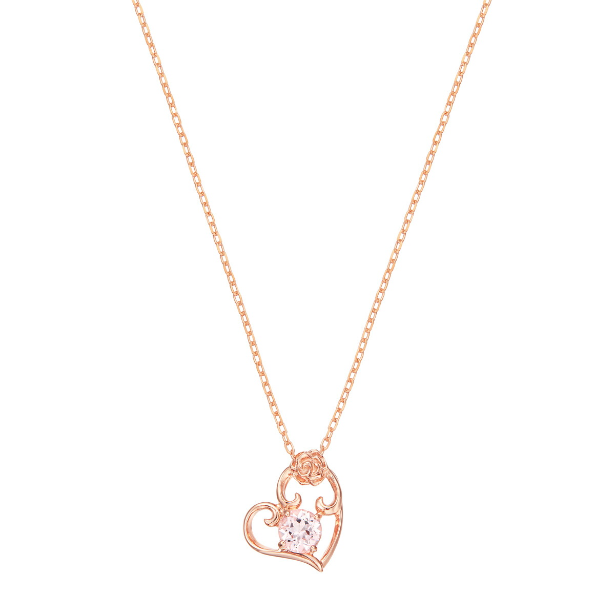 10%ポイントバック ~04/24(金)9:59まで 【DEAL】 K10ピンクゴールドモルガナイトネックレス