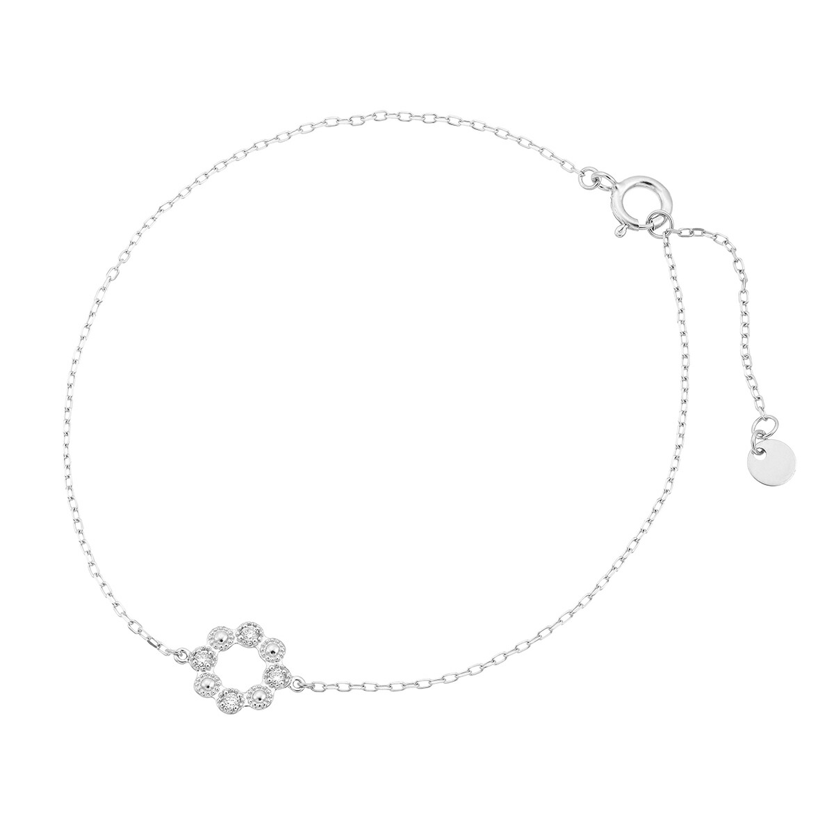 楽天市場】K10ホワイトゴールド淡水パールブレスレット