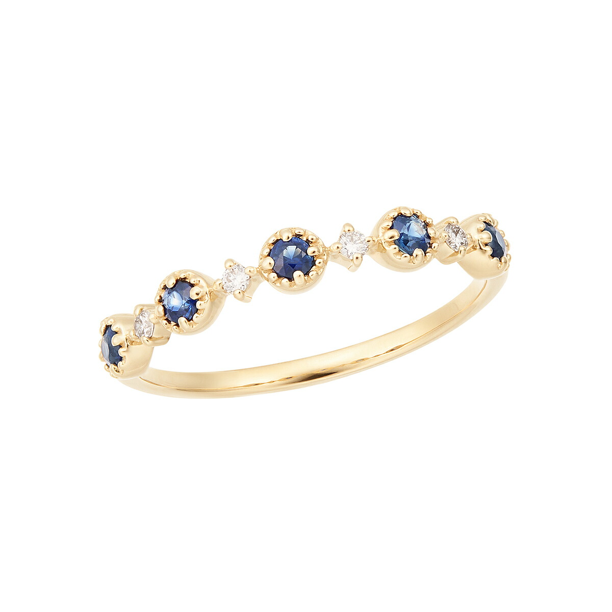 楽天市場】指輪 /ブラックサファイア&ダイヤモンド リング / K10YG