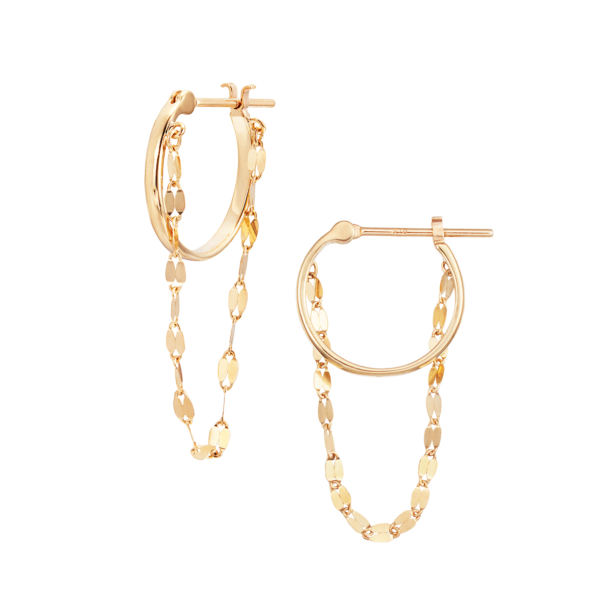 K18YG イエローゴールドブラックカルセドニー 金　ツツミ　片耳ピアス K18イエローゴールドブラックカルセドニーピアス(RPE097-003