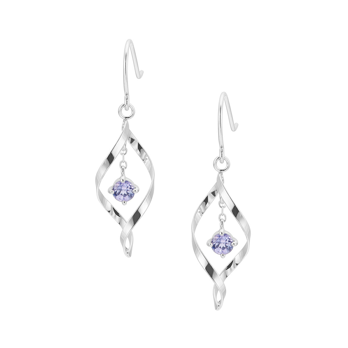 ジュエリーツツミ K10 ホワイトゴールド　タンザナイト　ピアス ジュエリーツツミ K10ホワイトゴールドタンザナイトピアス