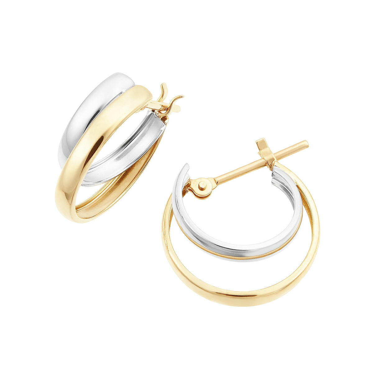 ツツミ K10ホワイトゴールド/K10イエローゴールドピアス K10ホワイトゴールド/K10イエローゴールドピアス(RPE063-003)|TSUTSUMI