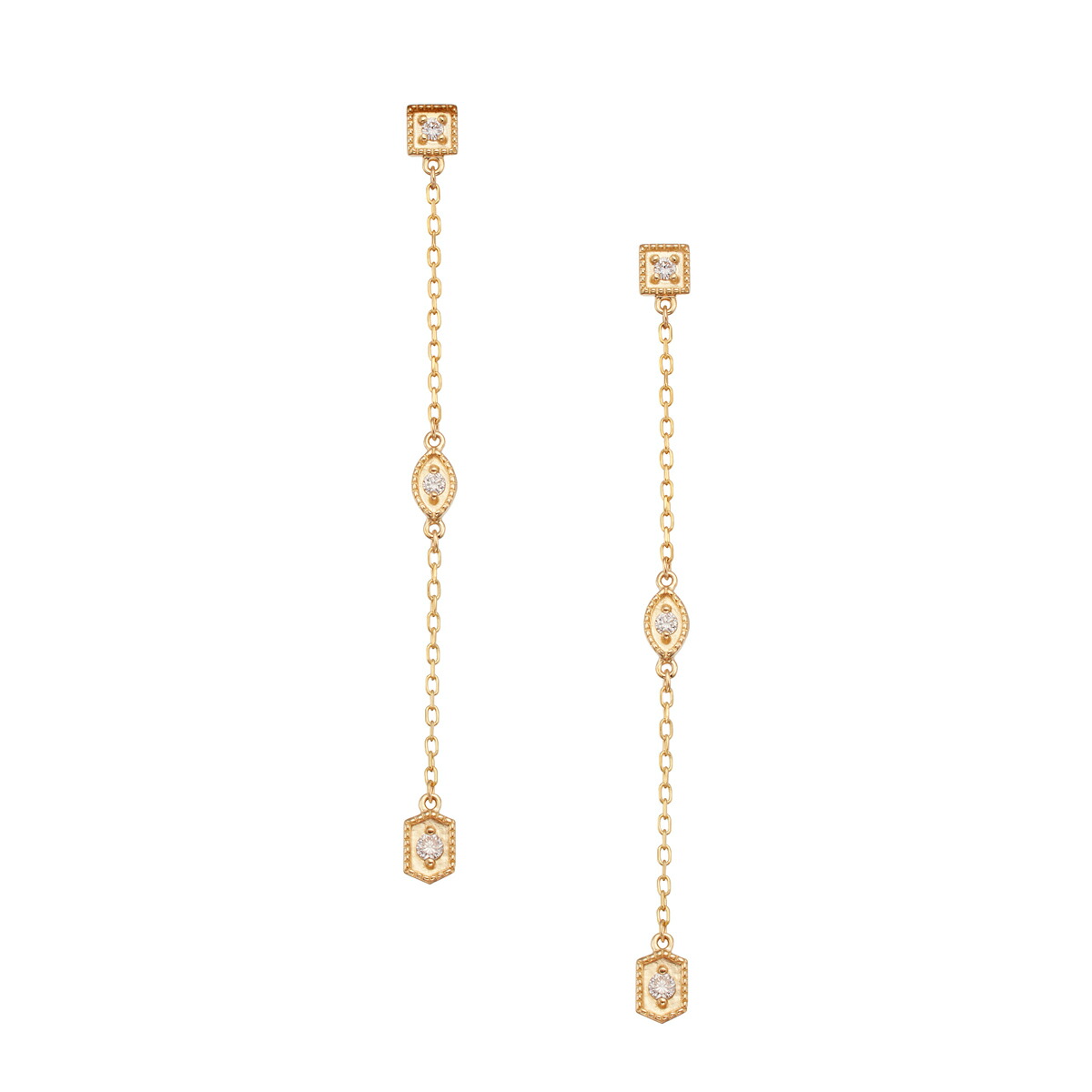 楽天市場】【SALE】 K18イエローゴールドダイヤモンドピアス