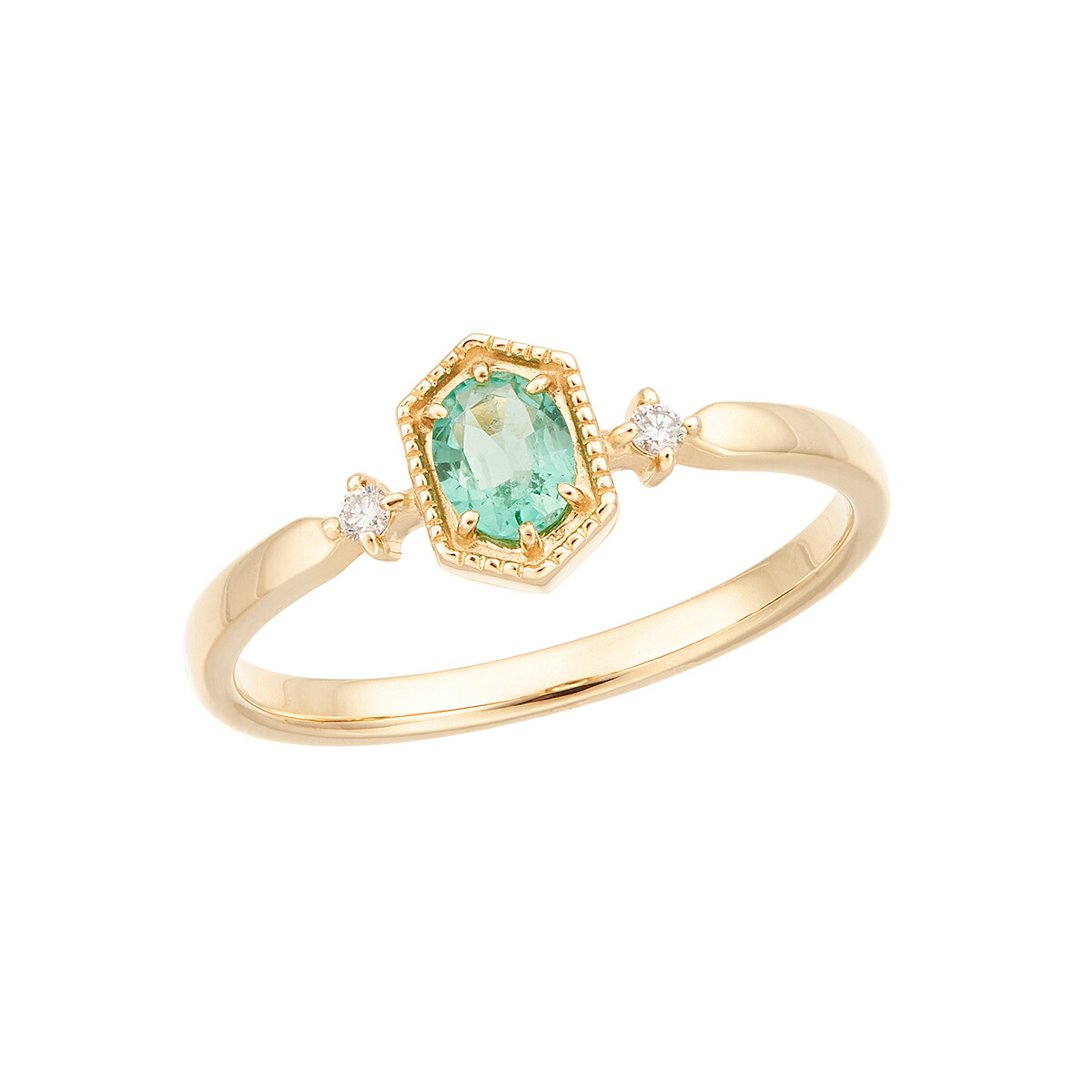 楽天市場】K10イエローゴールドエメラルドリング : ジュエリーツツミ