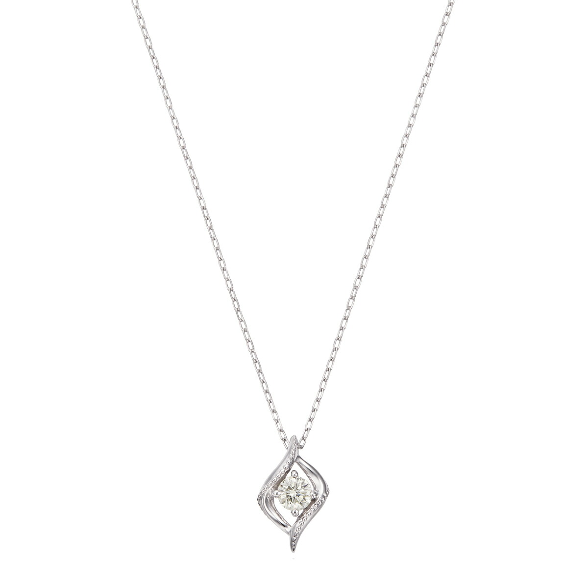 楽天市場】【SALE】 プラチナ鑑定書付ダイヤモンドネックレス（0.14