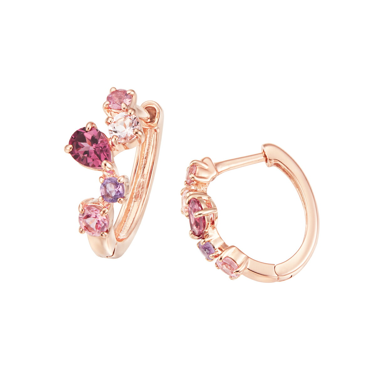 楽天市場】K10ピンクゴールドマルチストーンピアス : ジュエリーツツミ