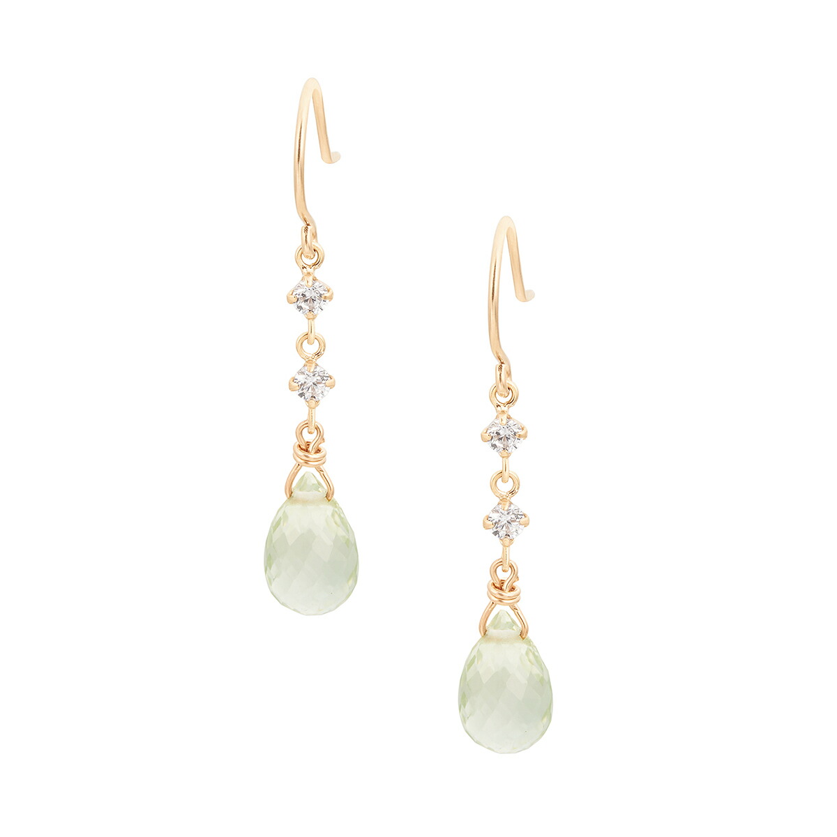 楽天市場】【SALE】 K10イエローゴールドアクアマリンピアス