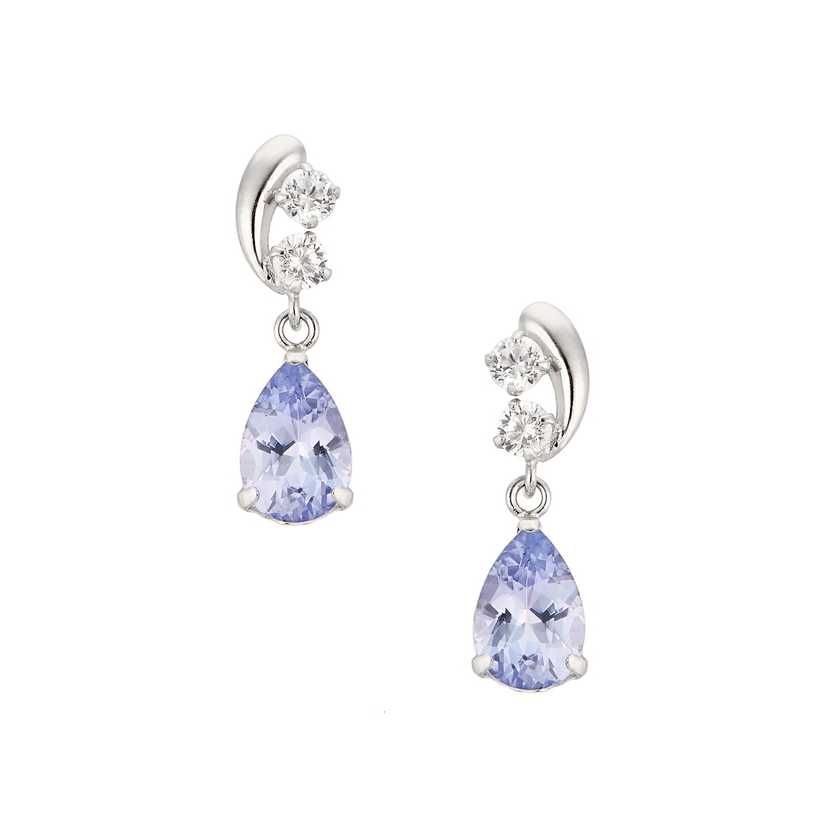 楽天市場】K10ホワイトゴールドタンザナイトピアス : ジュエリーツツミ