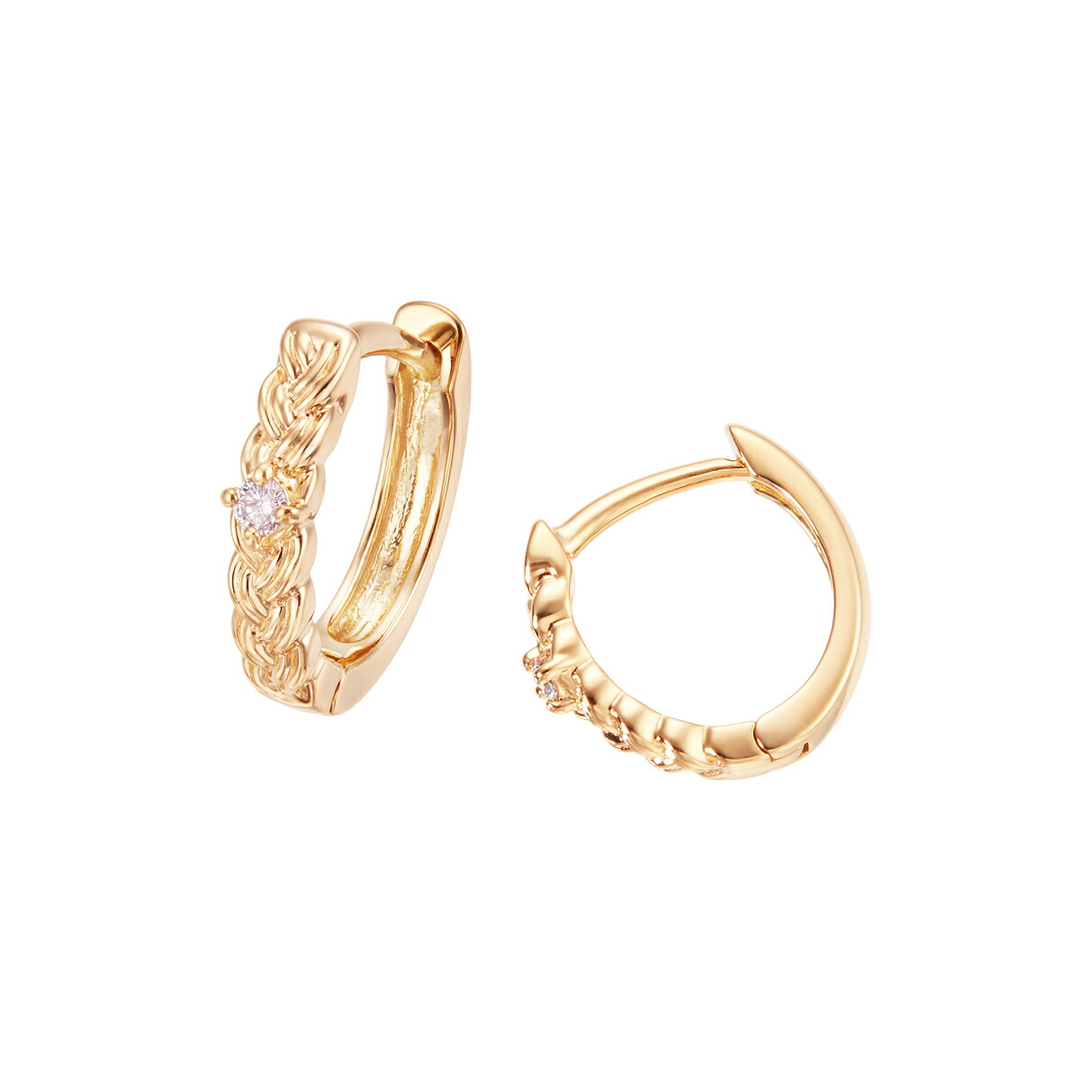 楽天市場】【SALE】 K18イエローゴールドダイヤモンドピアス