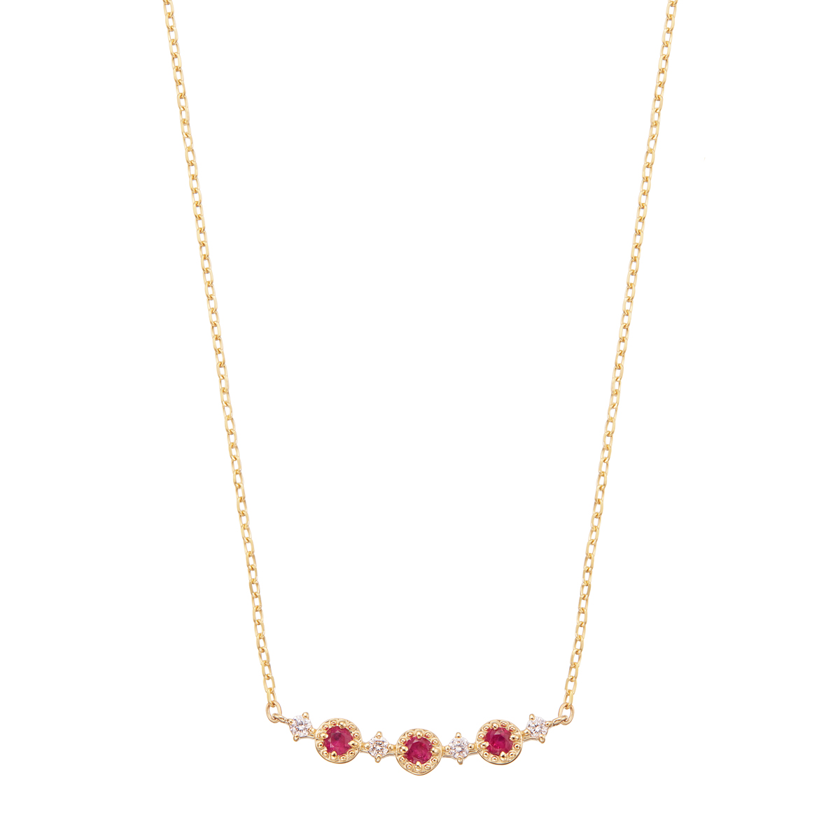 楽天市場】K10イエローゴールドルビーネックレス : ジュエリーツツミ