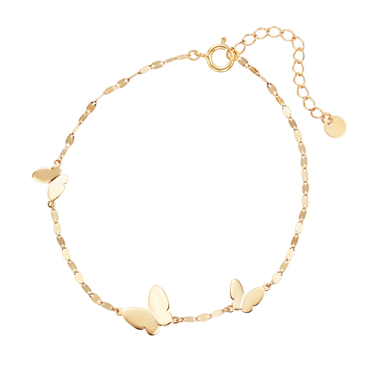 楽天市場】K10イエローゴールドホワイトトパーズブレスレット