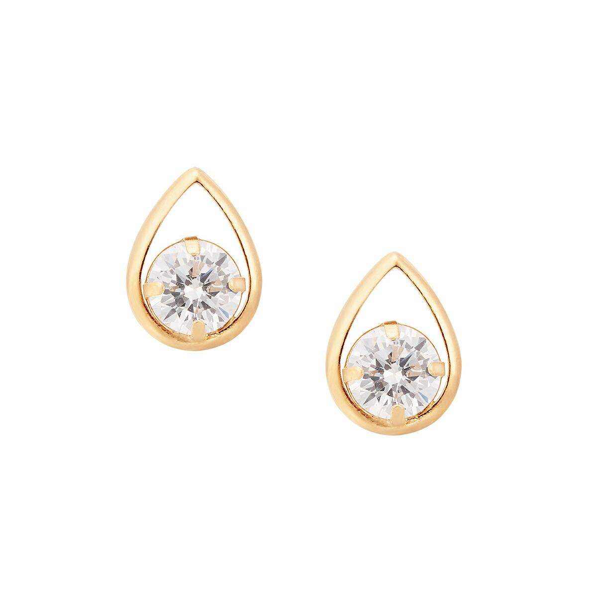 楽天市場】K18イエローゴールドキュービックピアス : ジュエリーツツミ