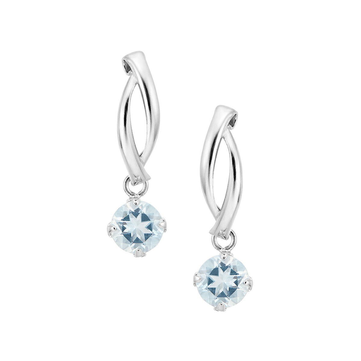 楽天市場】K10ホワイトゴールドアクアマリンピアス : ジュエリーツツミ