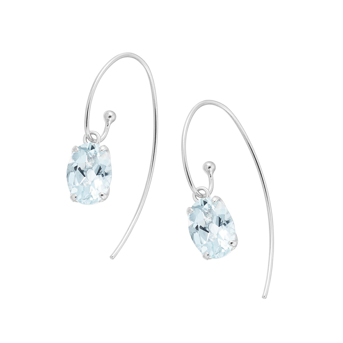 楽天市場】【SALE】 K10ホワイトゴールドアクアマリンピアス