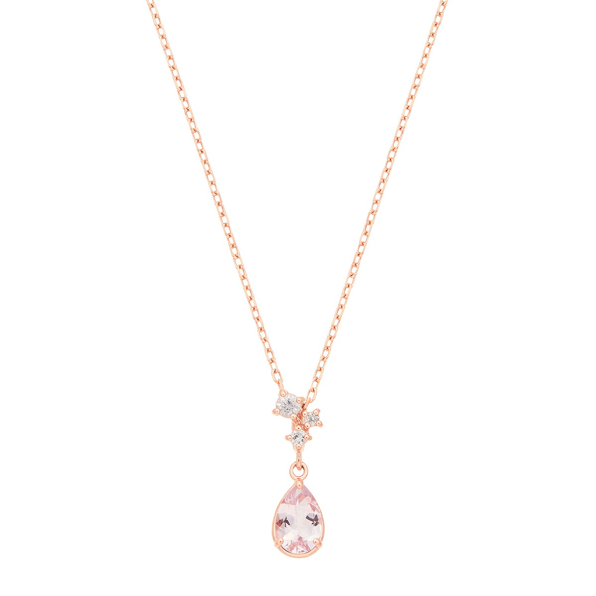 楽天市場】【DEAL】 K10ピンクゴールドマルチストーンネックレス