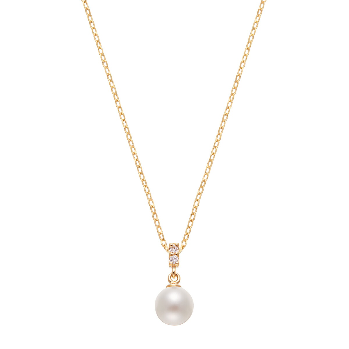 楽天市場】K10イエローゴールド淡水パールネックレス（4mm