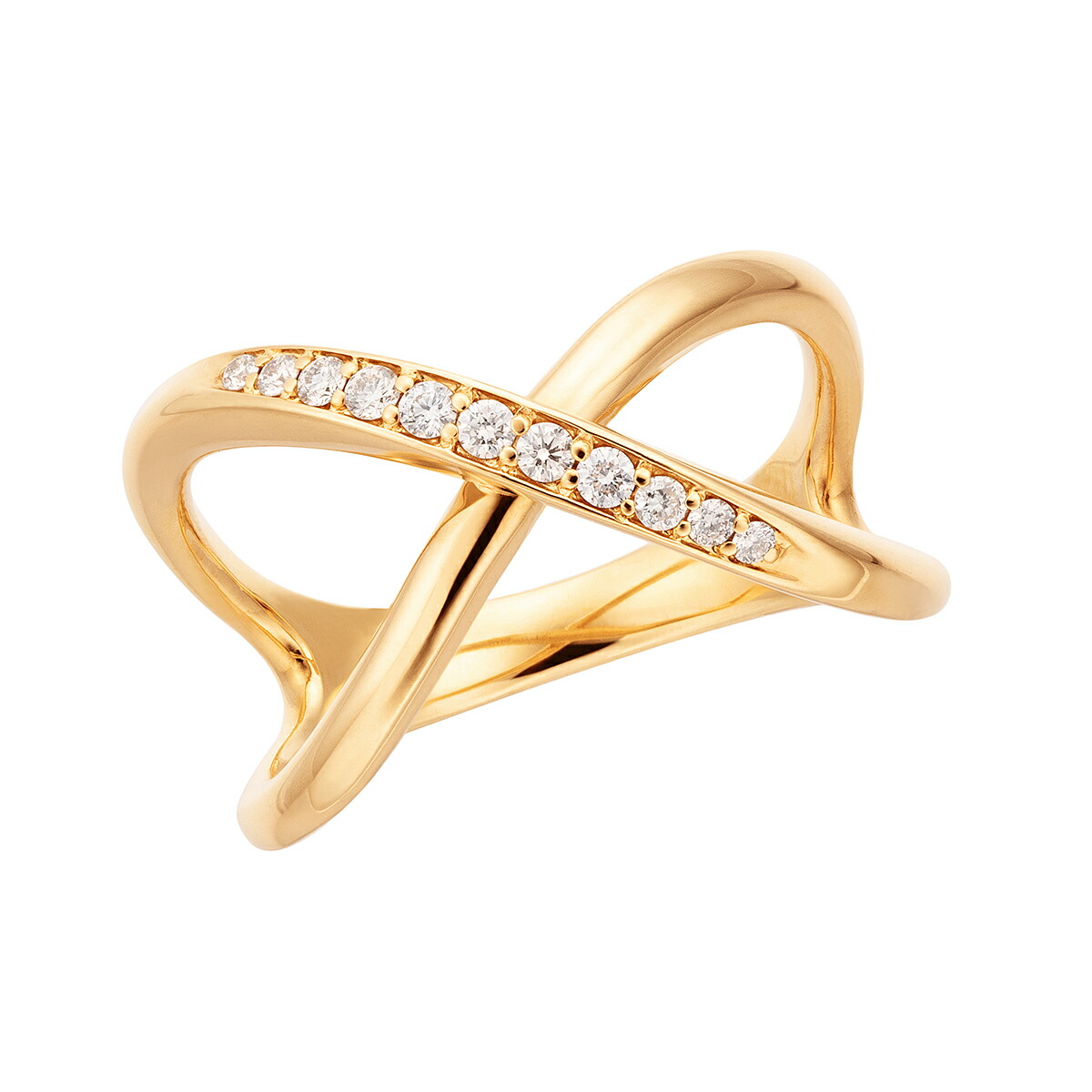 ジュエリーツツミ　18金イエローゴールド　ダイヤモンド　リング　#12 K18イエローゴールドダイヤモンドリング(RFR625)|TSUTSUMI