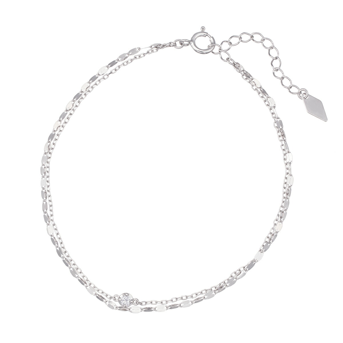 楽天市場】K10ホワイトゴールドアクアマリンブレスレット : ジュエリー