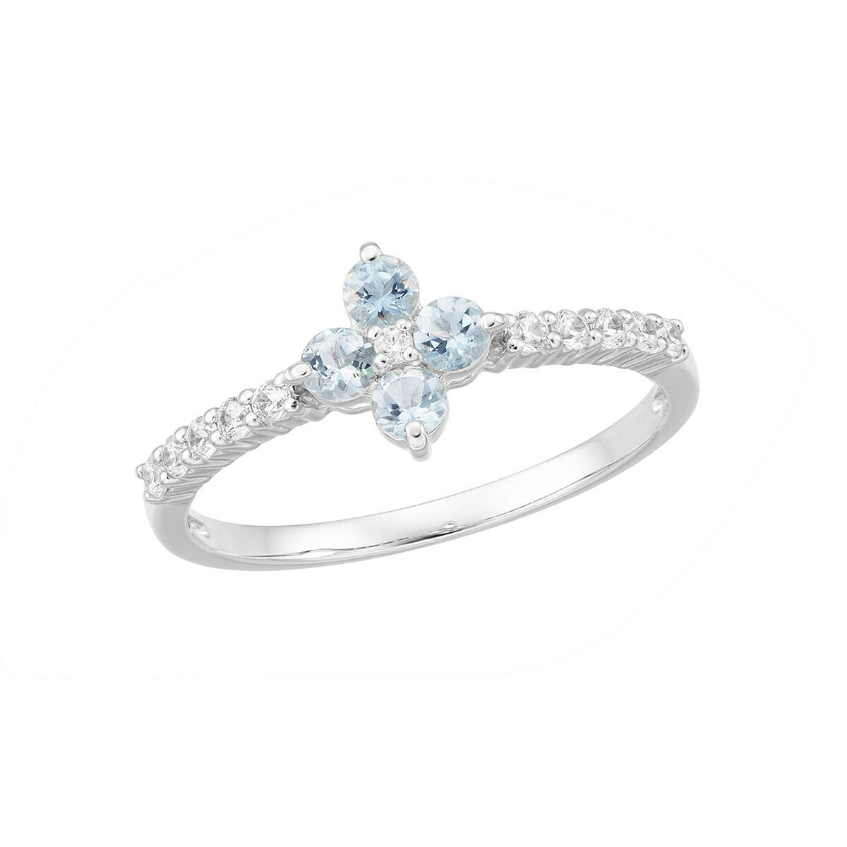 マル44、 k10WG 、アクアマリン、リング。 agete 指輪 リング K10マザーリング（アクアマリン） レディース