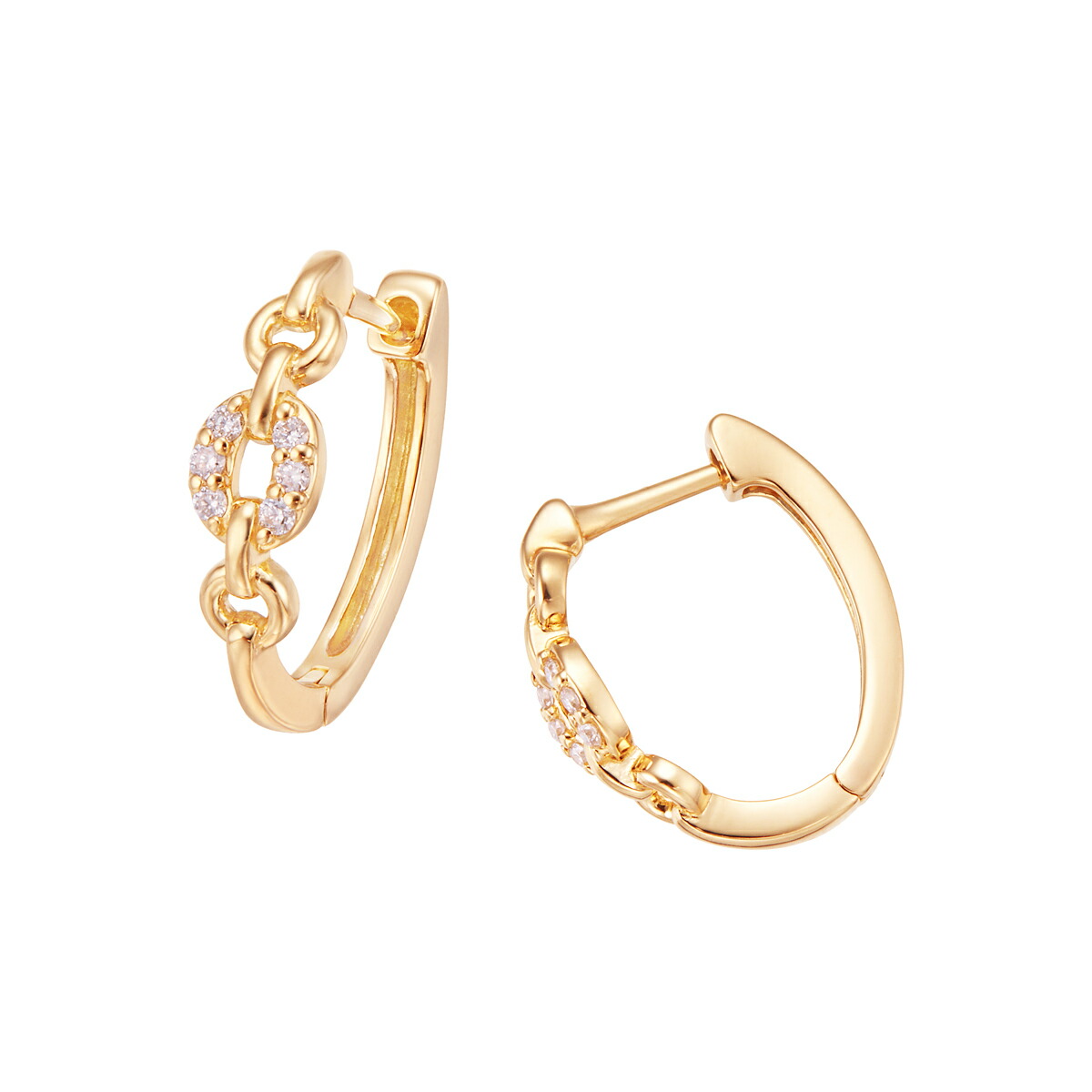 楽天市場】K18イエローゴールドブラックカルセドニーピアス