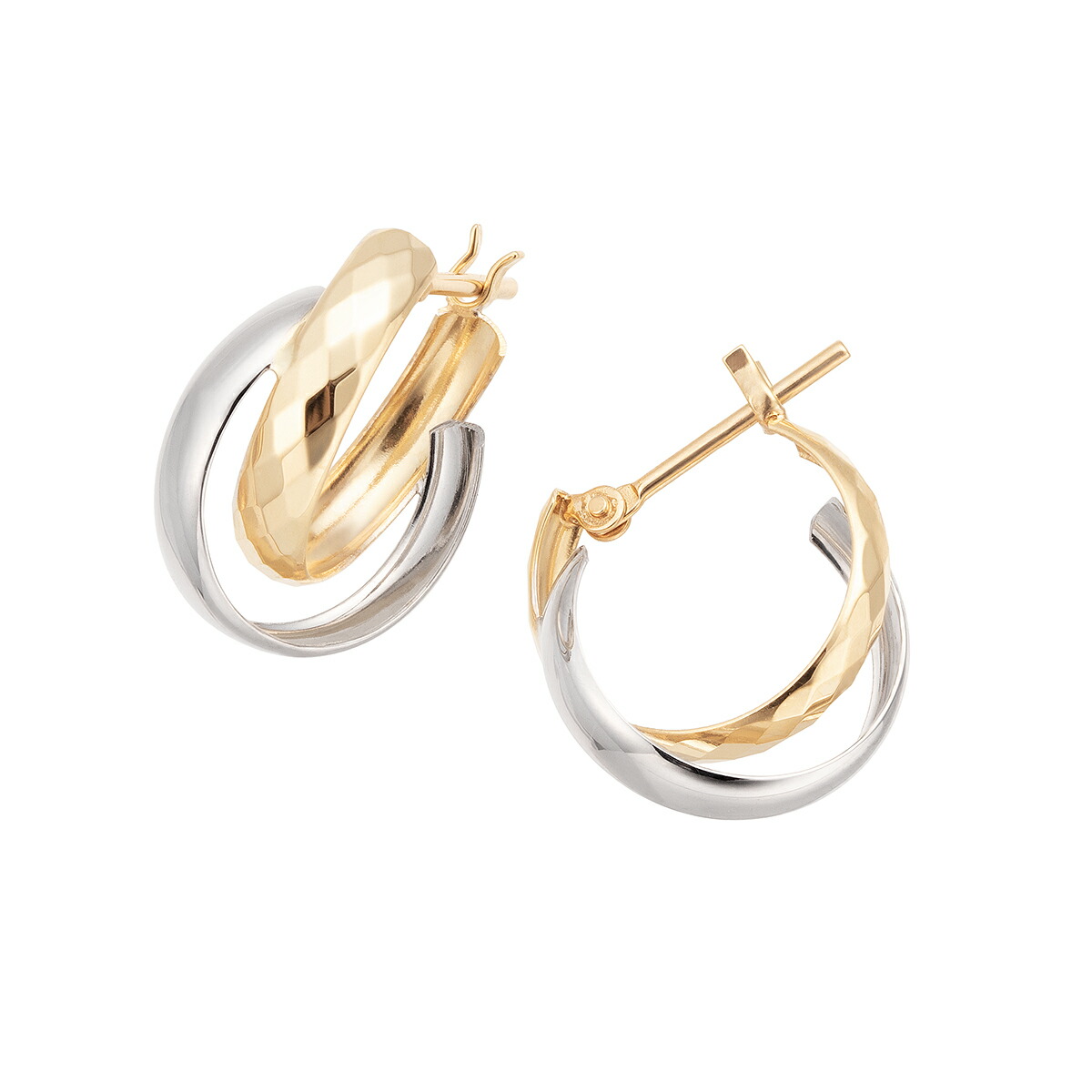 楽天市場】K10イエローゴールド/K10ホワイトゴールドピアス