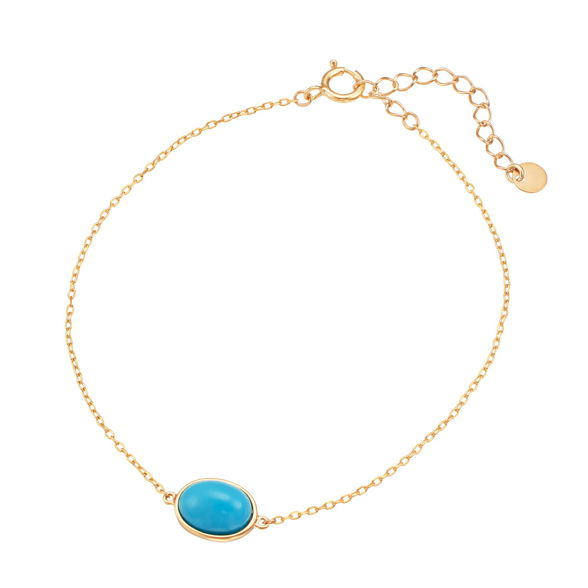 楽天市場】K18 フラワー ターコイズ トルコ石 18金 ブレスレット