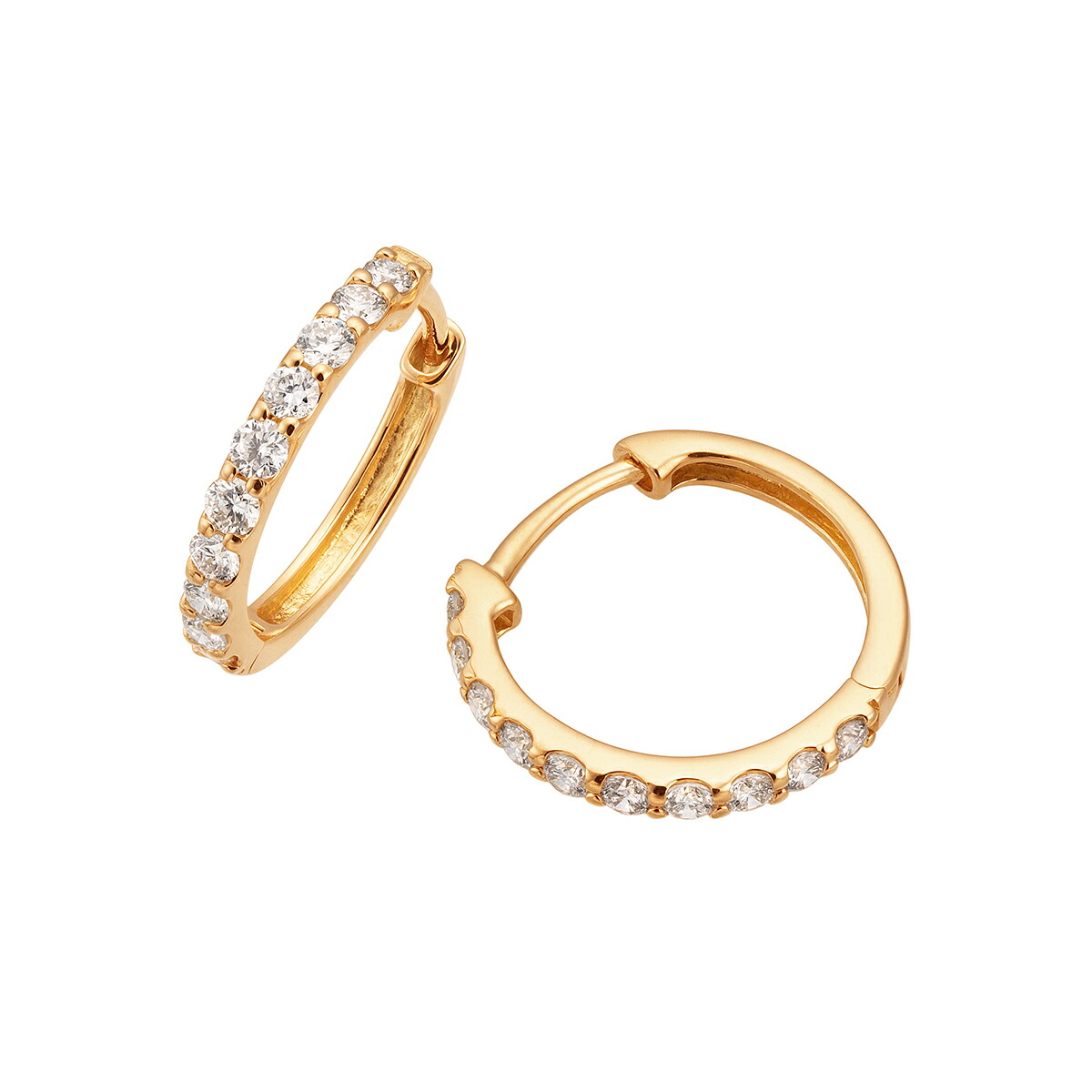 楽天市場】【SALE】 K18イエローゴールドダイヤモンドピアス