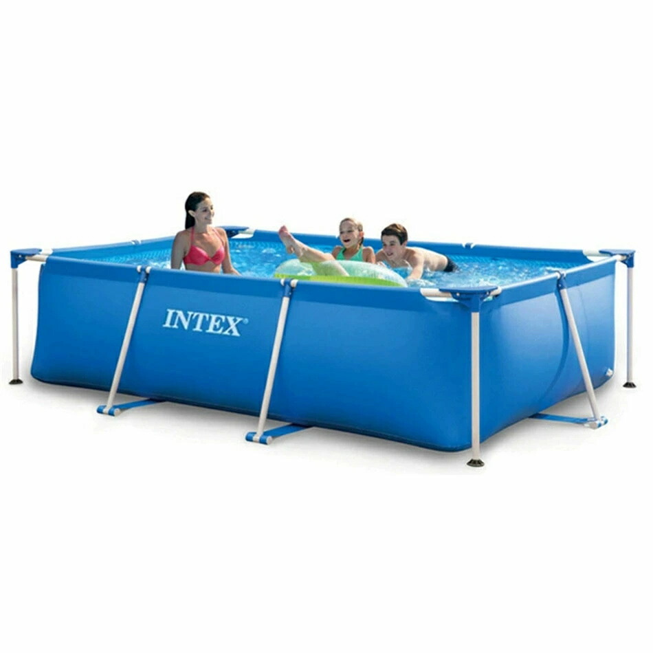 【BESTWAY品番-56404】INTEX 長方形大型プール 空気入れ不要 折りたたみ 簡単に組立 多人数プール 大型 プール ファミリープール 折畳式 子供 大人水遊び 長方形 レジャー｜津吉商店