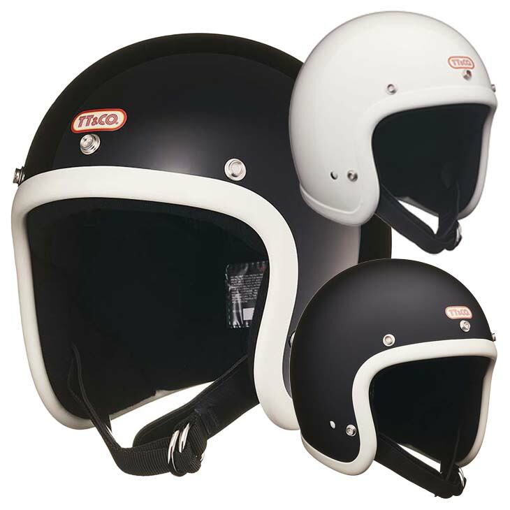 TT&CO. スーパーマグナム アイボリーラバートリム スモールジェットヘルメット ビンテージ ジェットヘルメット SG/PSC/DOT M/Lサイズ57-58cm レトロ オープンフェイス 17,374円