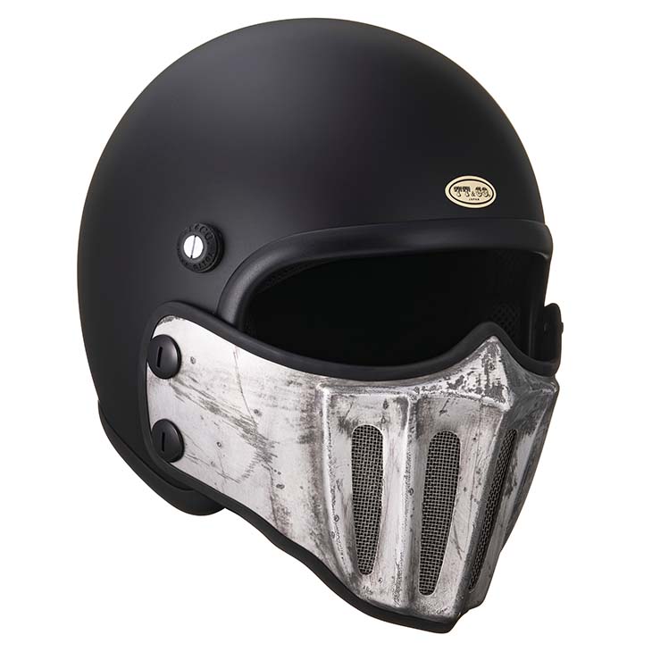 【楽天市場】TT&CO. マッドマッスクJ02 ローマン アルミ ラスティー マスク付 スモールジェットヘルメット マッドマックス