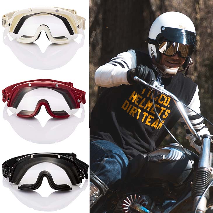TT&CO バイク用ゴーグル　モデルb TTゴーグル モデルB シルバー | tt and company