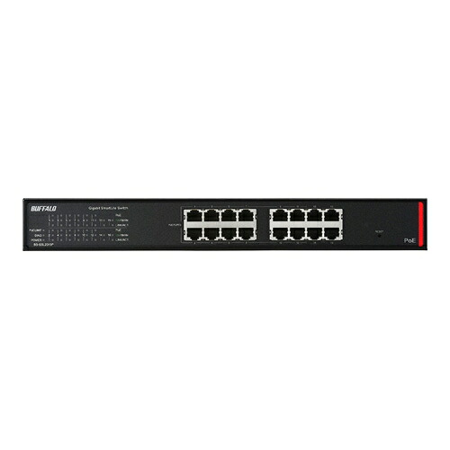 バッファロー [BS-GSL2016P] 法人向け Giga対応 POE Layer2 スマートLiteスイッチ 16ポート｜TT-Mall