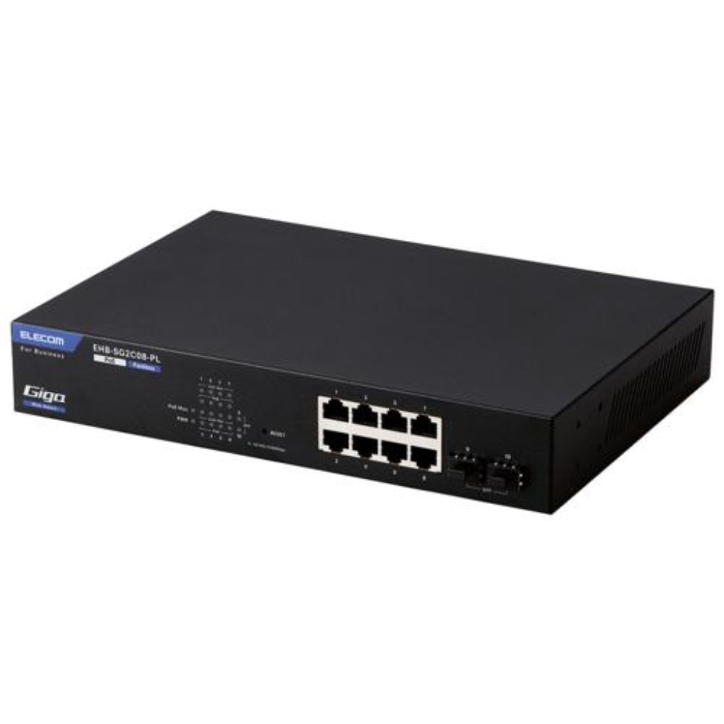 エレコム [EHB-SG2C08-PL] 法人向けスイッチングこしき/WEBかっこ良い/Giga/PoE/8界面/3年引き受ける