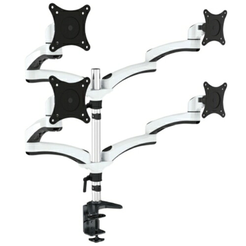 ジャパンネクスト [JN-ARM-FE148DV] クワッド モニターアーム クランプ対応 15-34インチ対応 耐荷重8kg 5軸 垂直 水平 多関節｜TT-Mall