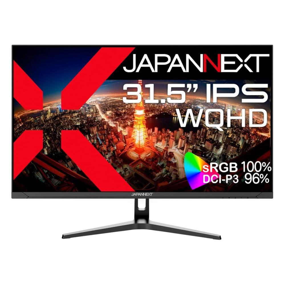 ジャパンネクスト [JN-IPS315WQHDR-C65W] 31.5in 広広とした液晶見せびらかす(2560x1440/IPS/DP/HDMI/Type-C65W給電/チルト/非光輝/2年言いはなつ)