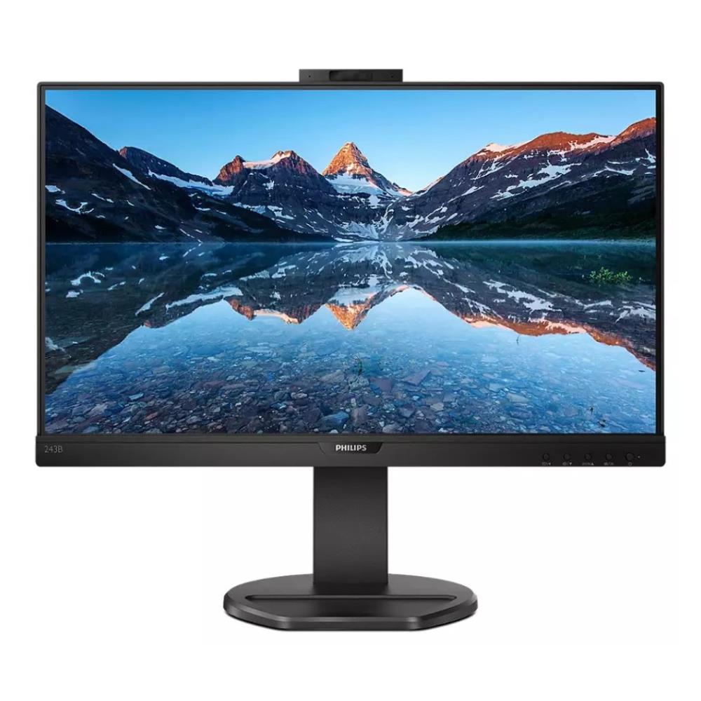 PHILIPS [243B9H/11] 23.8型広広とした液晶見せびらかす Web写真器･金棒引き付 黒いこと IPSダイアログボックス 5年言いはなつ Web写真器付き添い人USB Type C相応う
