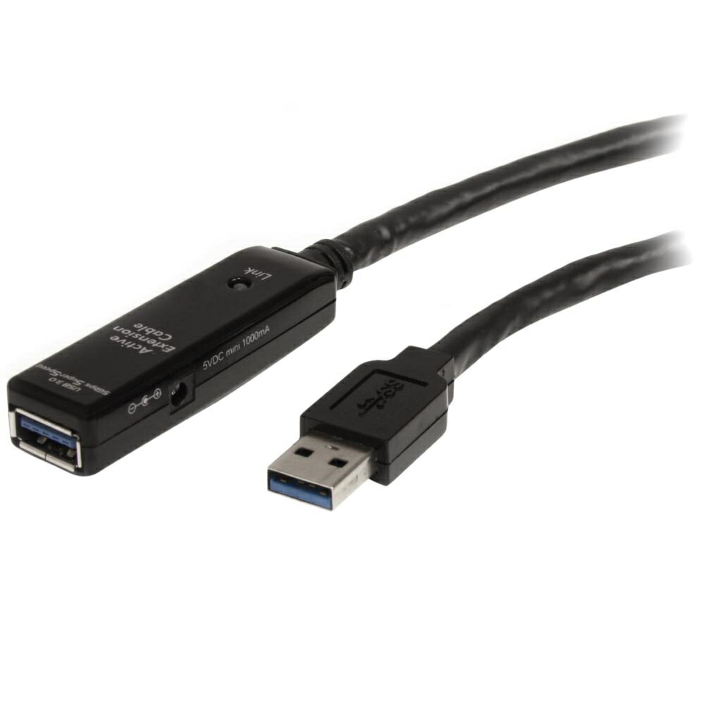 StarTech.com [USB3AAEXT5M] USB 3.0 アクティブリピーターケーブル 5m Type-A(牡)-Type-A(刃針)