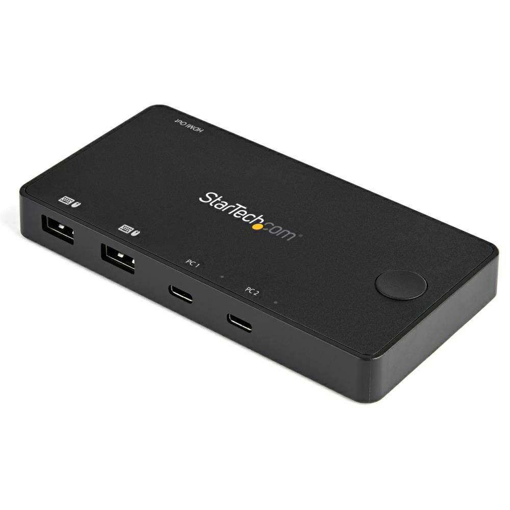 StarTech.com [SV211HDUC] USB-Cマイコン相応う2界面KVM取り替えっこ 4K60サイクル HDMI パウダーコンパクトUSB Type-Cマイコンうつり変わり器 USB-C有線テレビ嘱する 二階建てバス力強さ相応う MacBook/iPad Pro/ThinkPad/IdeaPad/EliteBook