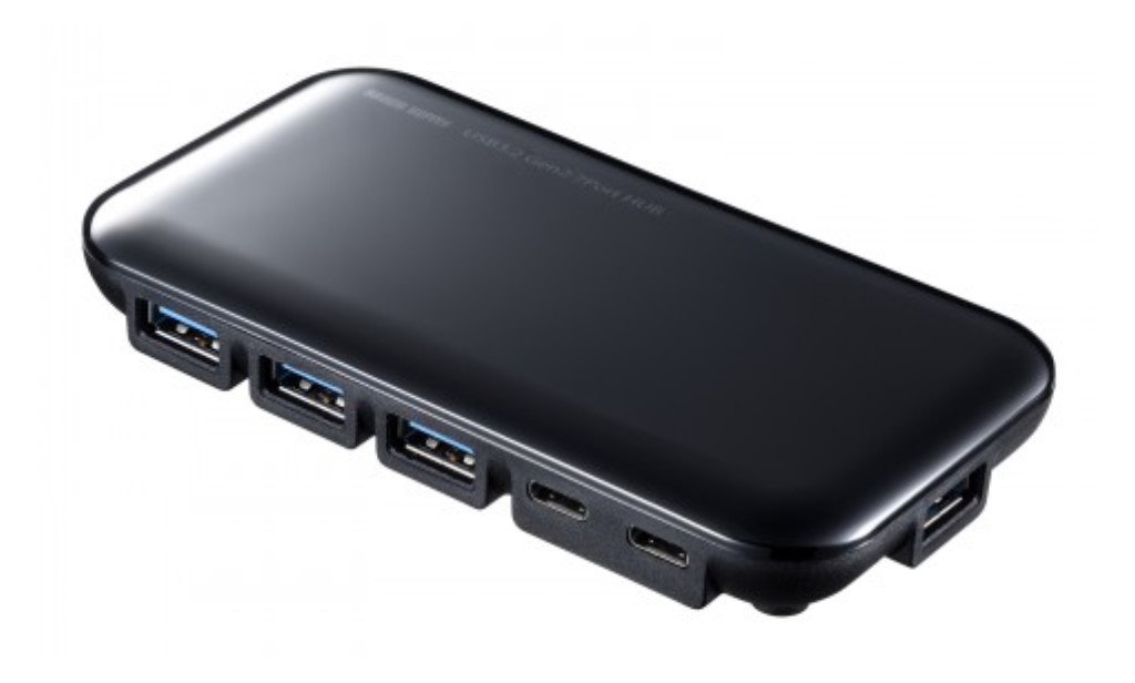 サンワサプライ [USB-3TCH38BK] USB3.2Gen2対応 Type-C 7ポートハブ｜TT-Mall