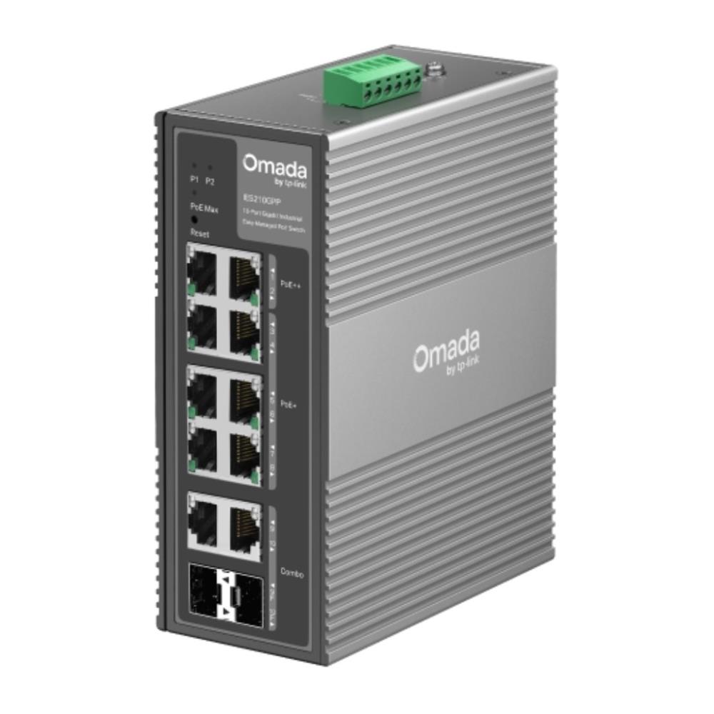 TP-Link [IES210GPP(UN)] Omada ギガビットポートx10 製作用イージーマネージスイッチ(PoE+界面x6\u0026PoE++界面x2積み上げる)