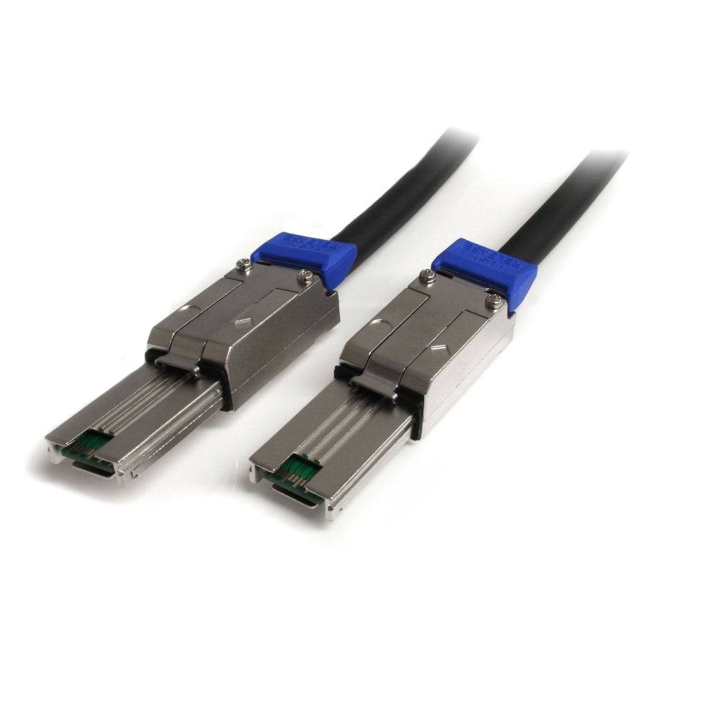 StarTech.com [ISAS88881] 1m 外の方繋ぎ合わせる用mini SAS有線テレビ Serial Attached SCSI SFF-8088-SFF-8088 2x SFF-8088 (牡) 1米突 黒いこと