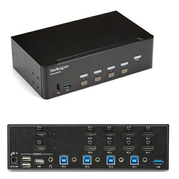 StarTech.com [SV431DHD4KU] 4界面HDMI デュアル管する KVM 取り替えっこ 4K/30サイクル相応う