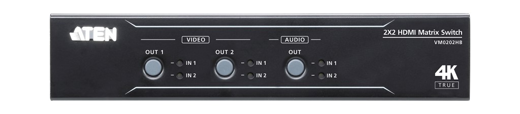ATEN [VM0202HB/ATEN] 2インプット2最終生産物HDMIマトリックススイッチャー(4K60p相応う、オーディオ･ディエンベデッド) 切替機・分配器-PCアクセサリー