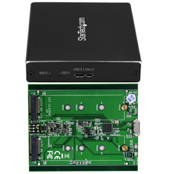 楽天市場】StarTech.com USB接続M.2 SATA SSD対応デュアル