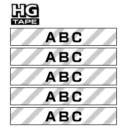 ブラザー工業 [HGE-141V] HGe磁気テープ ピータッチ専用磁気テープ(澄み切った磁気テープ/黒字)18粍 5個入り口・入口