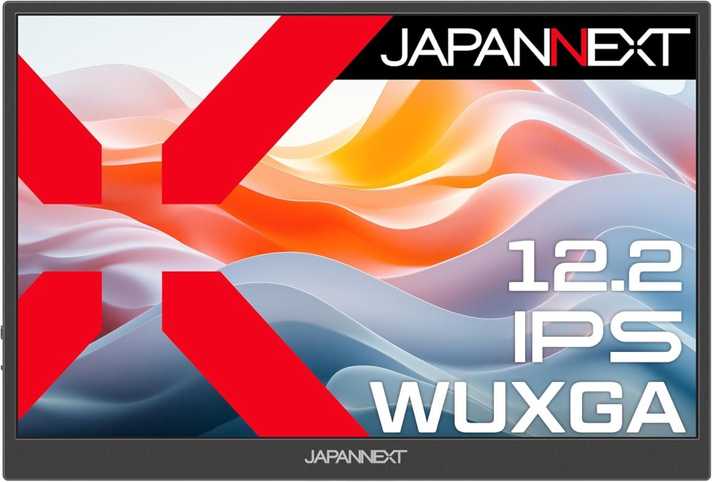 ジャパンネクスト [JN-MD-IPS122WX] 12.2in 広々とした 可動性見せびらかす(1920x1200/IPS/miniHDMI/TypeC/金棒引き/非光輝/2年引き受ける)