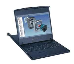オースティン電気ヒューズ [W119-MUIP3213E] 1U 19in広広とした映写幕LCD管する テンキー付鍵盤 ドロアー タッチパッドマウス 32界面 Cat6 Matrix-KVM取り替えっこ 3コンソール IP遣い手1