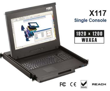 オースティン電気ヒューズ [X117-IP802HE] 1U 17in広広とした USBこしき付8界面IP-KVMドロアー