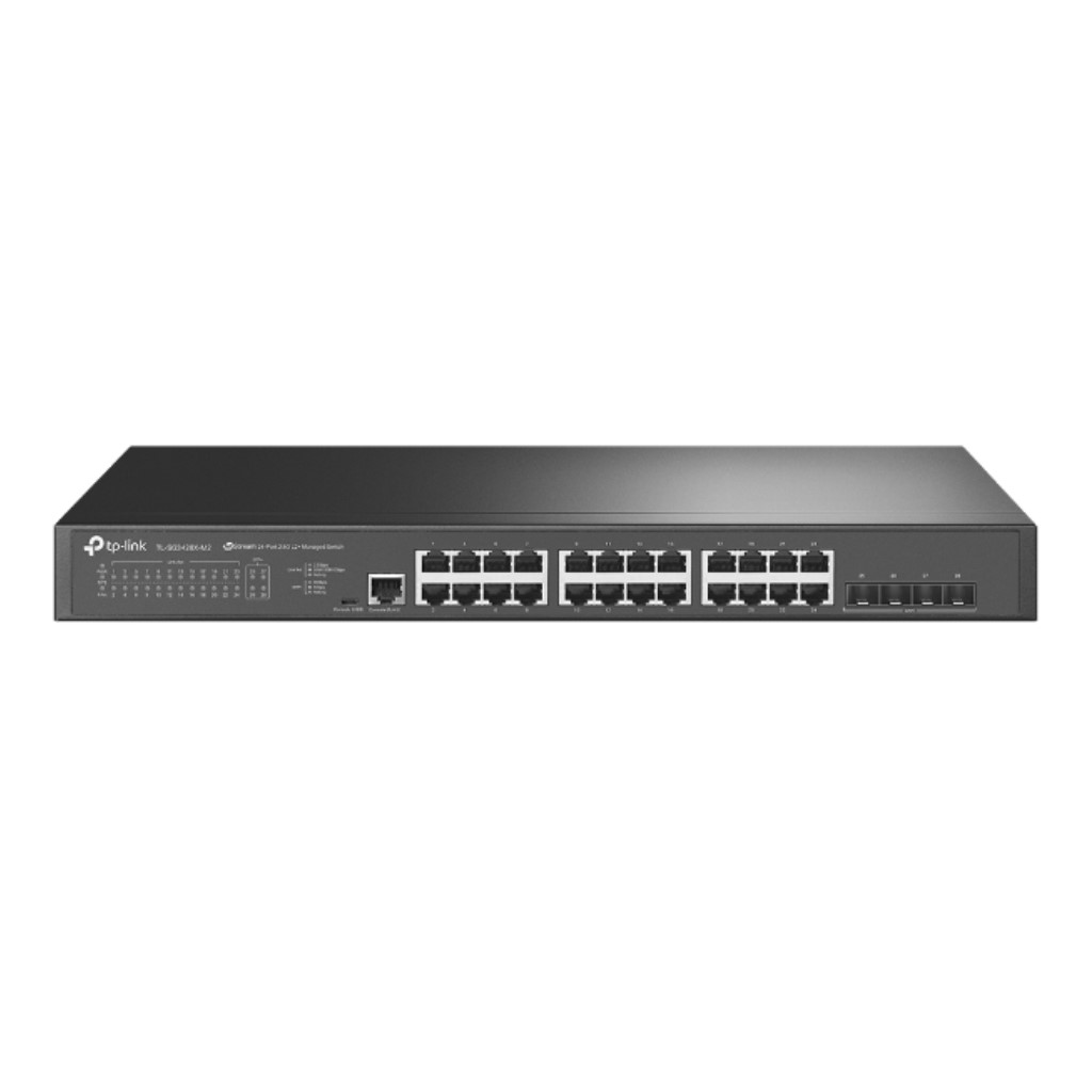 TP-Link [SG3428X-M2(UN)] JetStream 24ポート 2.5ギガビット L2+ マネージドスイッチ(10GE SFP+スロットx 4搭載)｜TT-Mall