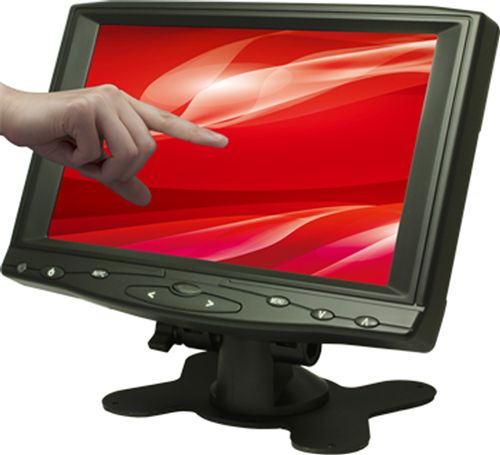 エーディテクノ [CL7619NT] 7in 広広とした タッチパネル 液晶見せびらかす(800x480/HDMI/VGA/RCAx2/金棒引き/LED/4線式踏みこたえる膜)